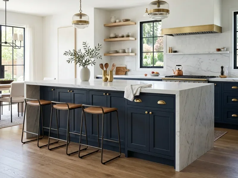 Full Custom Cabinetry and Kitchen Island Build