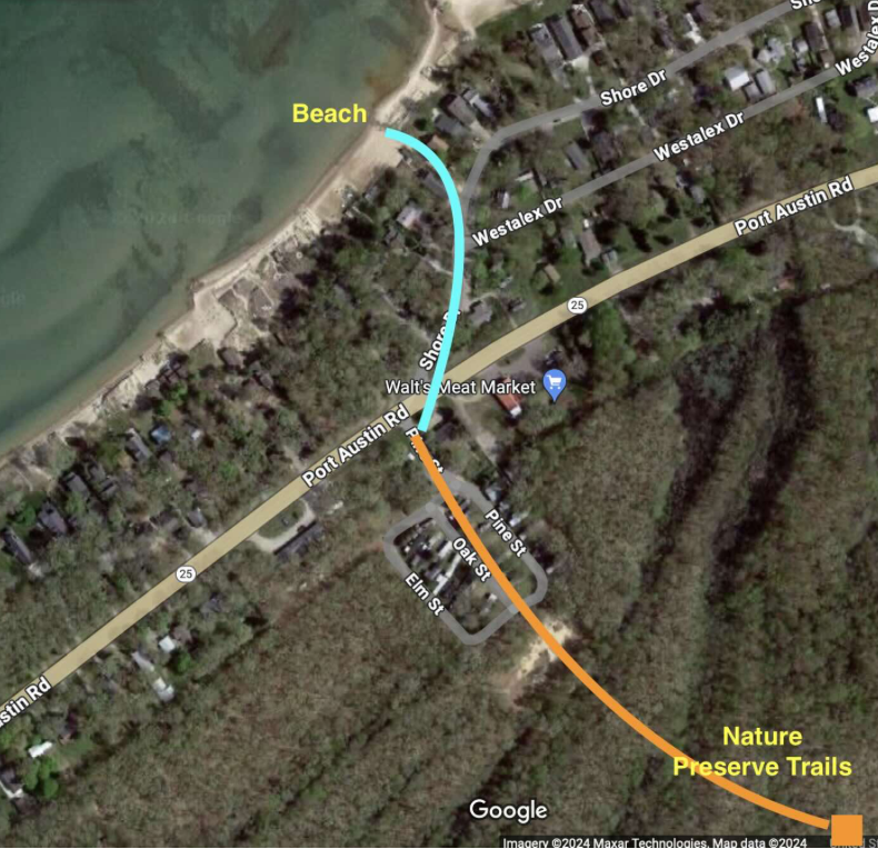 The Vintage Beach Access Map