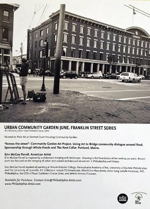 Original project display for the Franklin Street garden series.