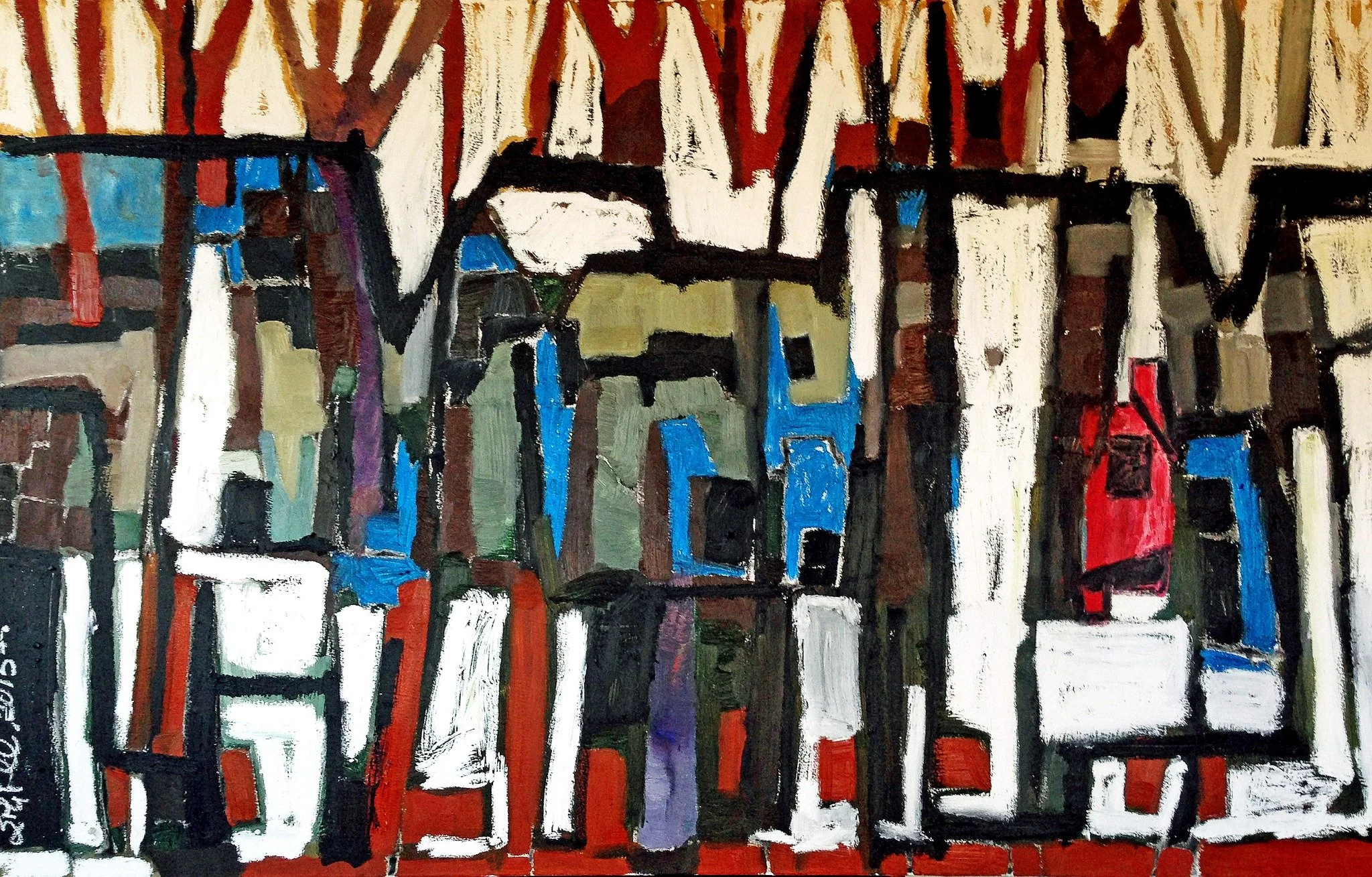 Architectural painting from Erin McGee Ferrell’s Franklin Street project