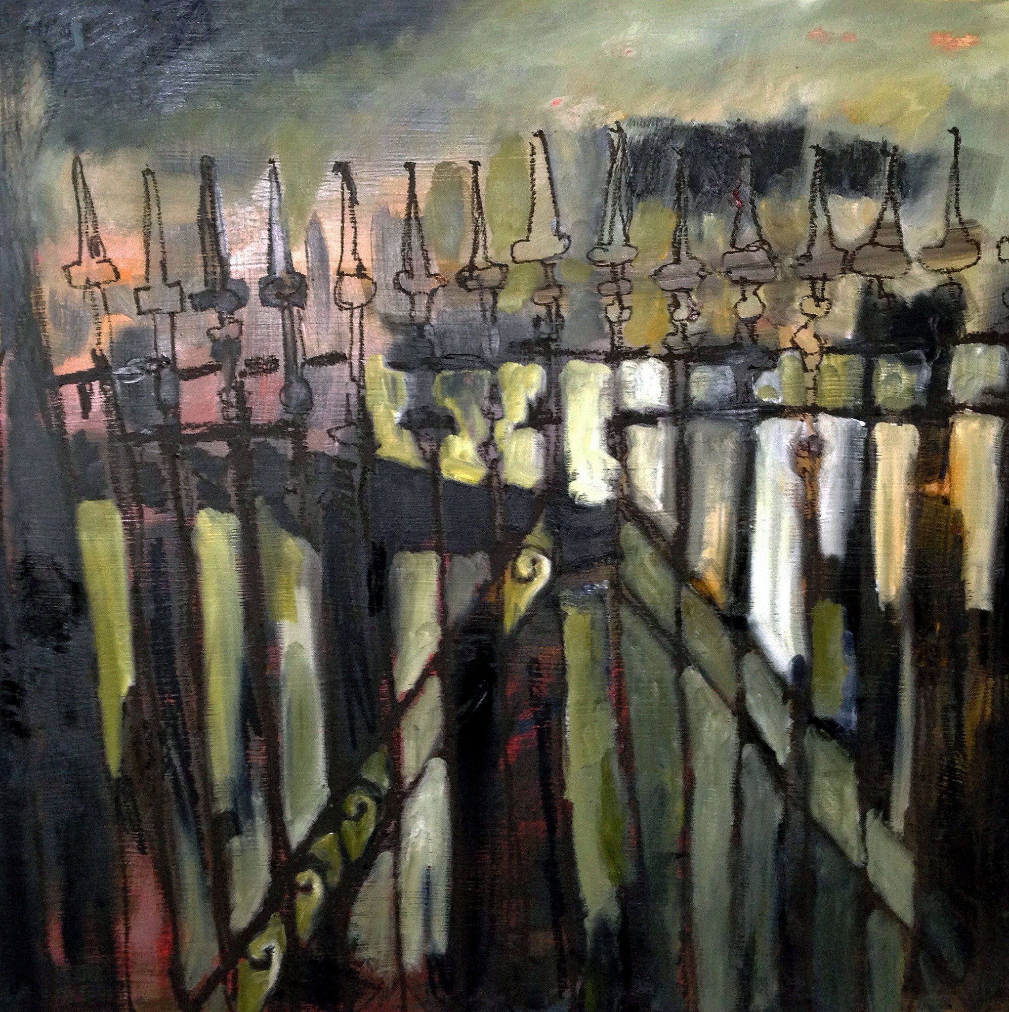 Second original iron gate oil painting by Erin McGee Ferrell submitted to Cellardoor Winery