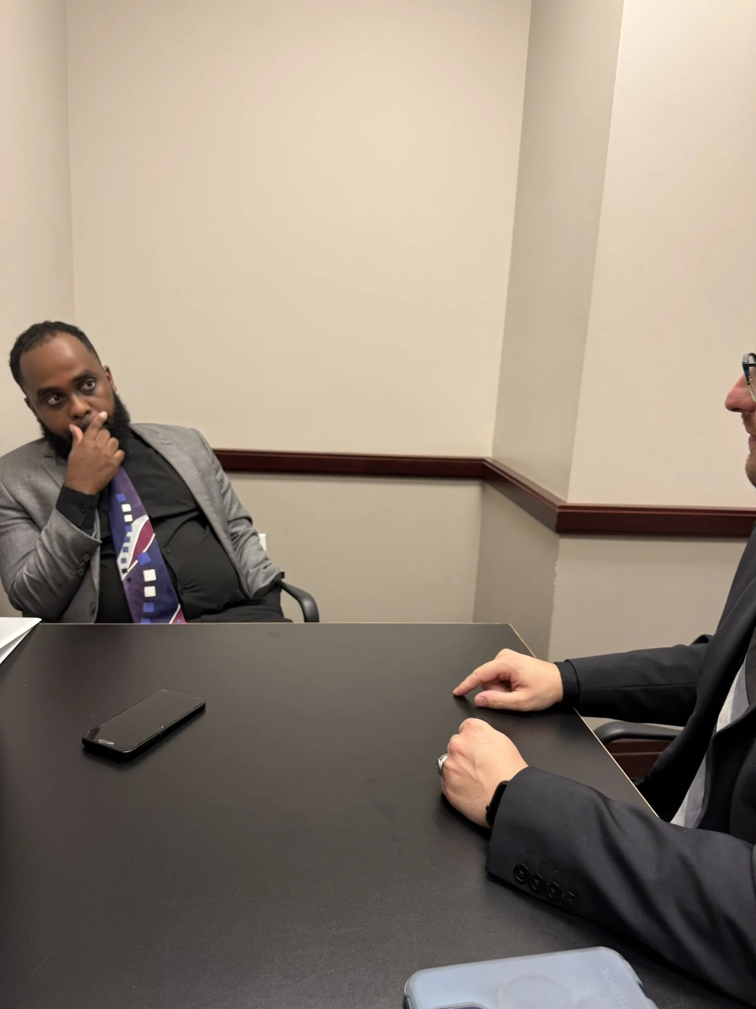 Yoel Zehaie reviewing a case