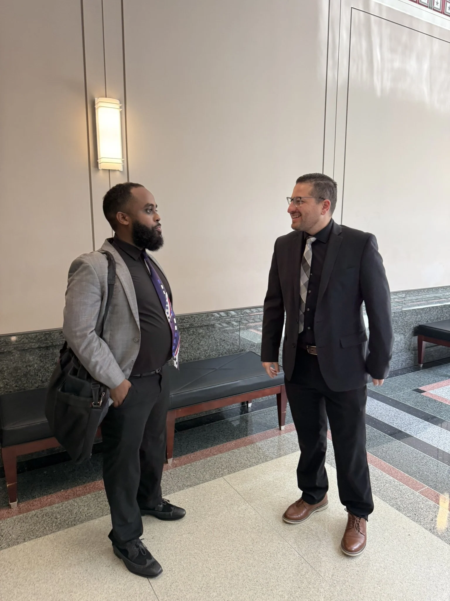 Yoel Zehaie in courthouse corridor