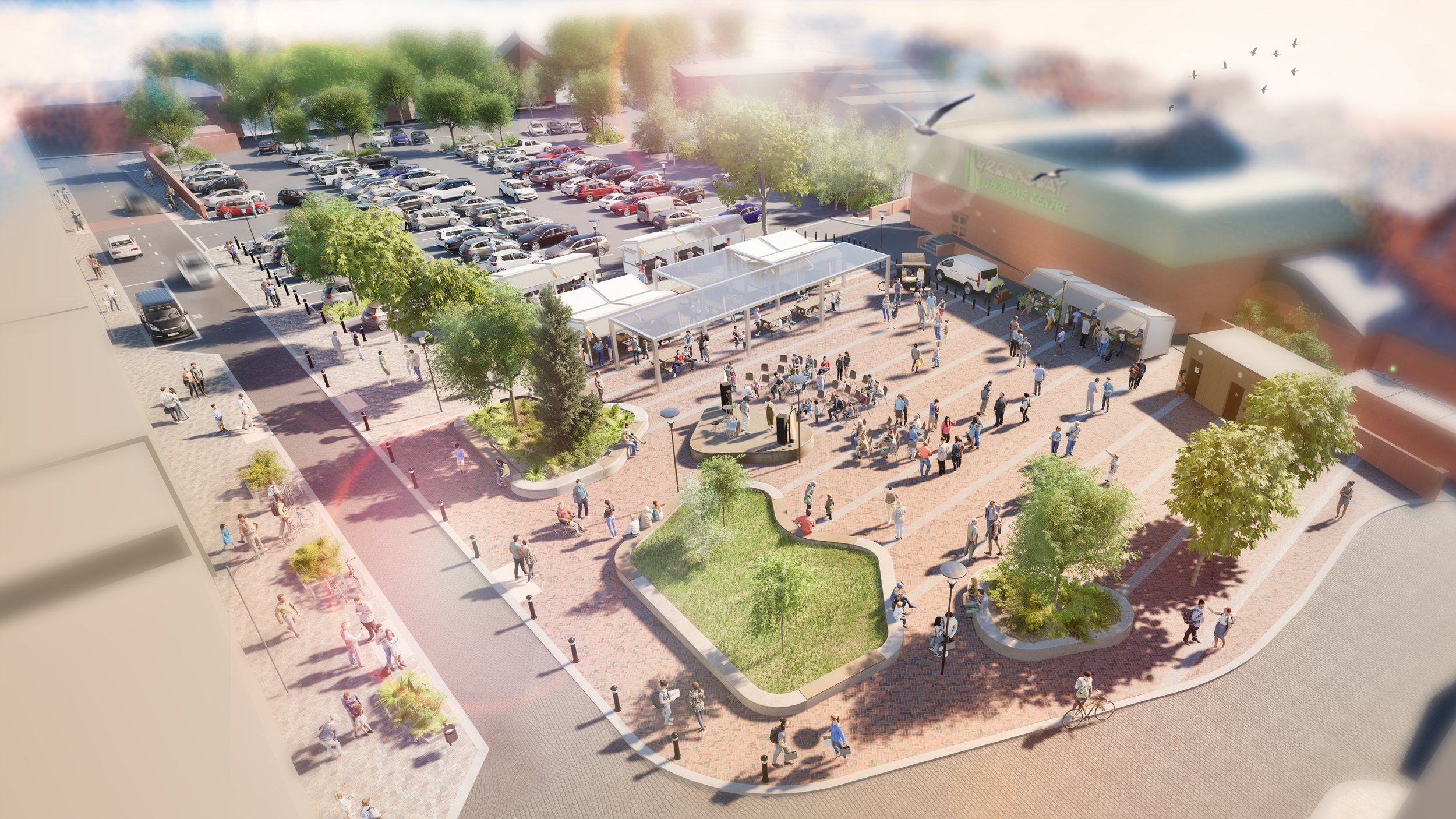 Illustration of the proposed Ashton Square public space