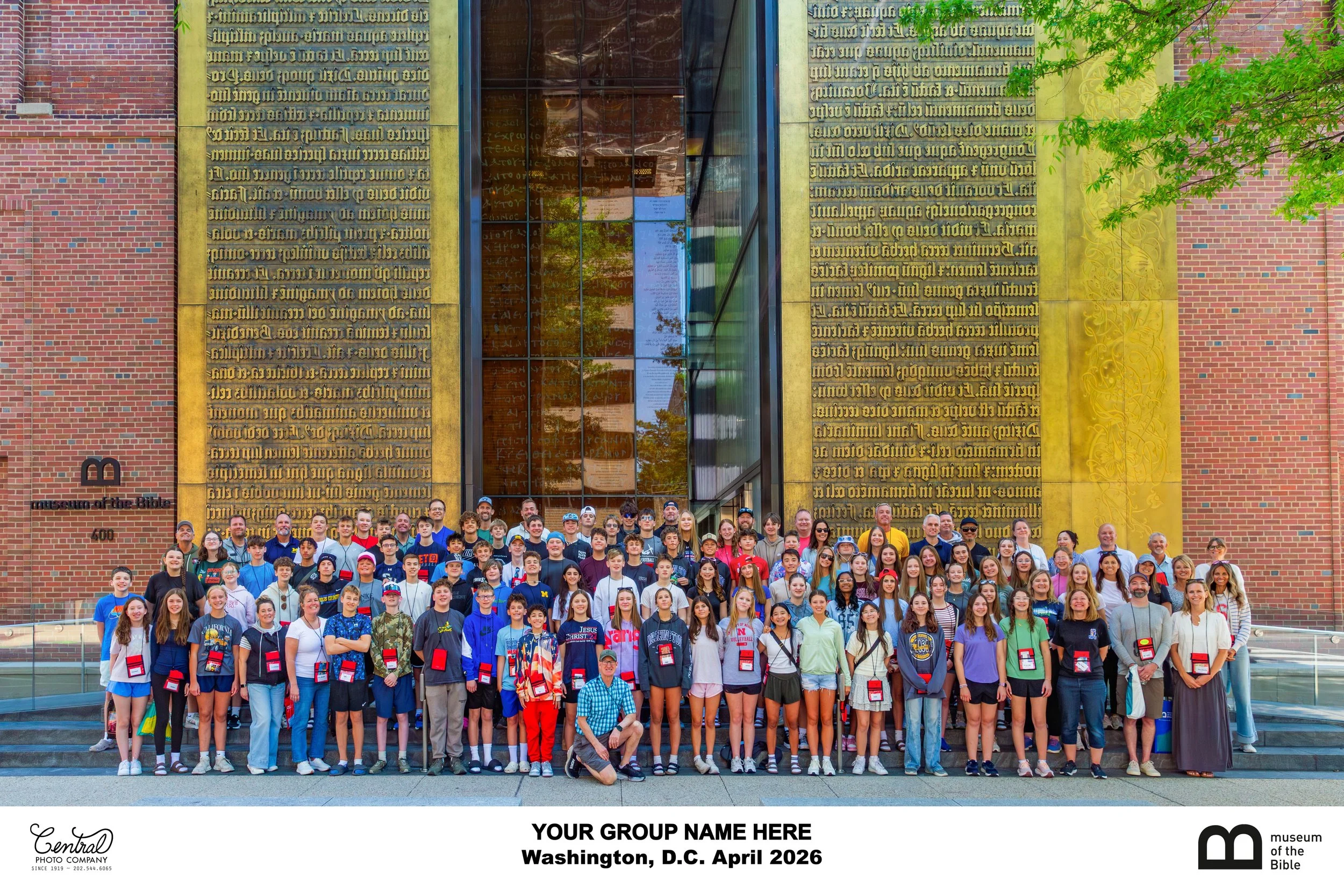 Central Photo Company group portrait print at Museum of the Bible