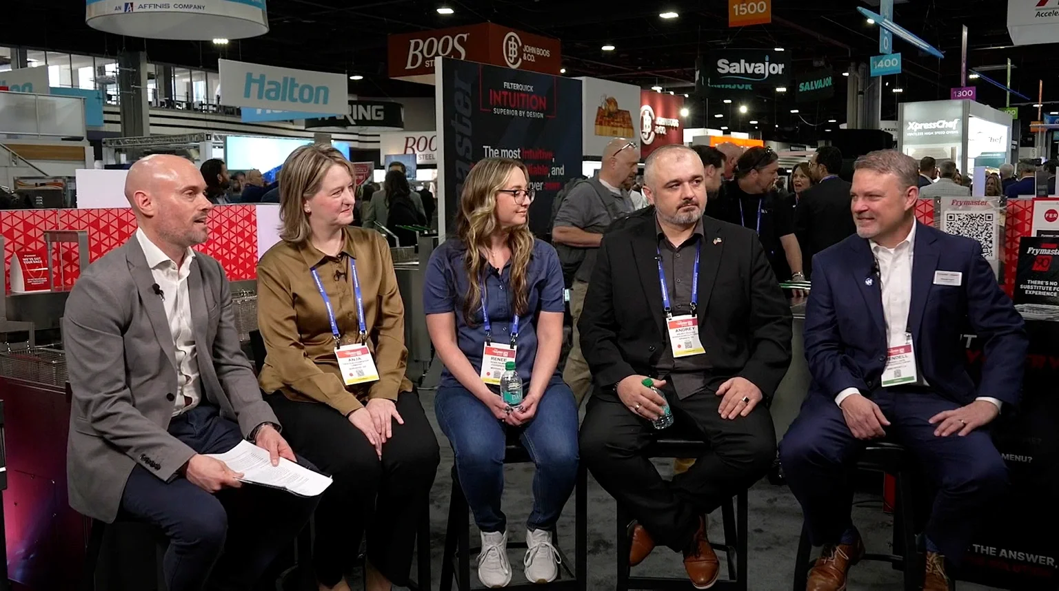 Frymaster panel discussion filmed at the NAFEM trade show