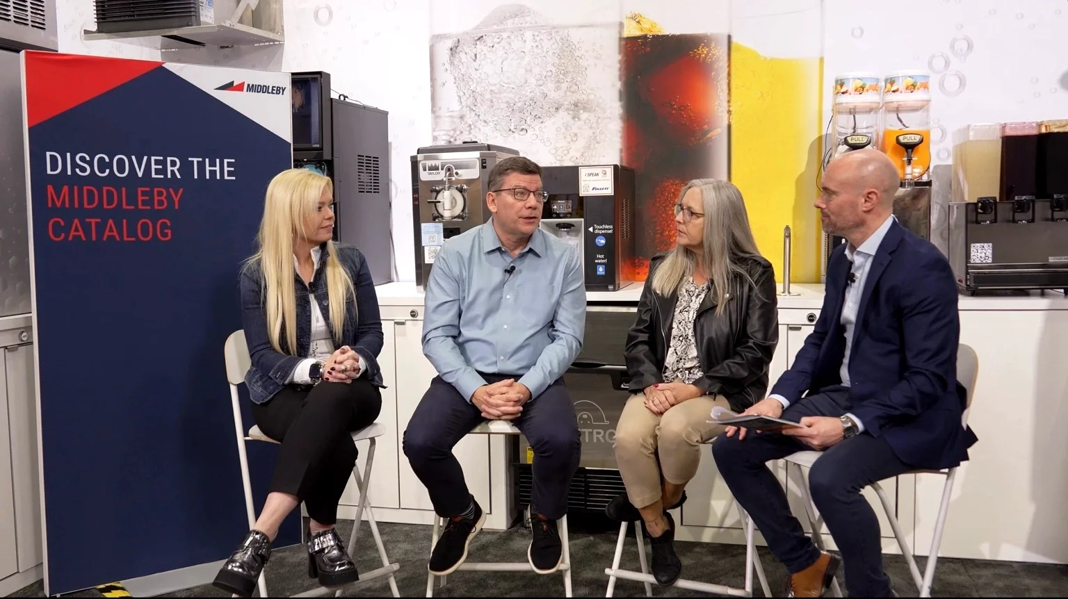 Middleby industry experts participating in a filmed panel discussion at the NAFEM foodservice equipment trade show