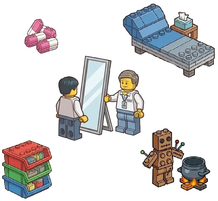 A diagram showing different types of support for ADHD