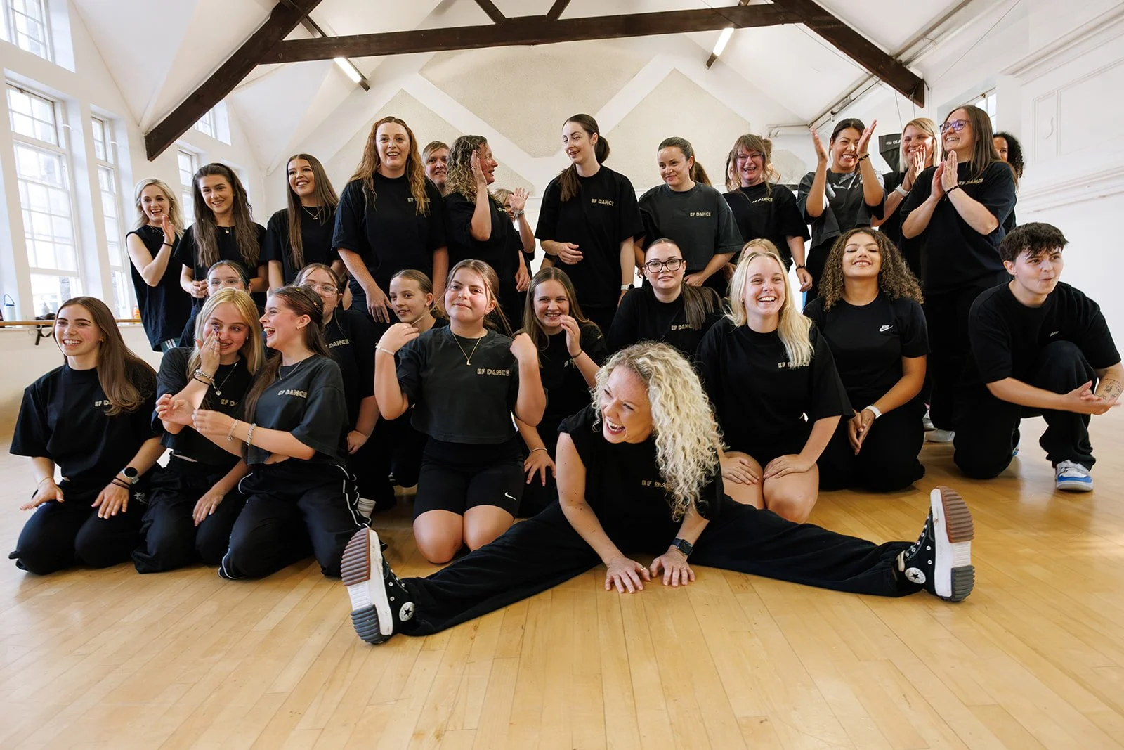 Dancers taking part in an EF Dance class