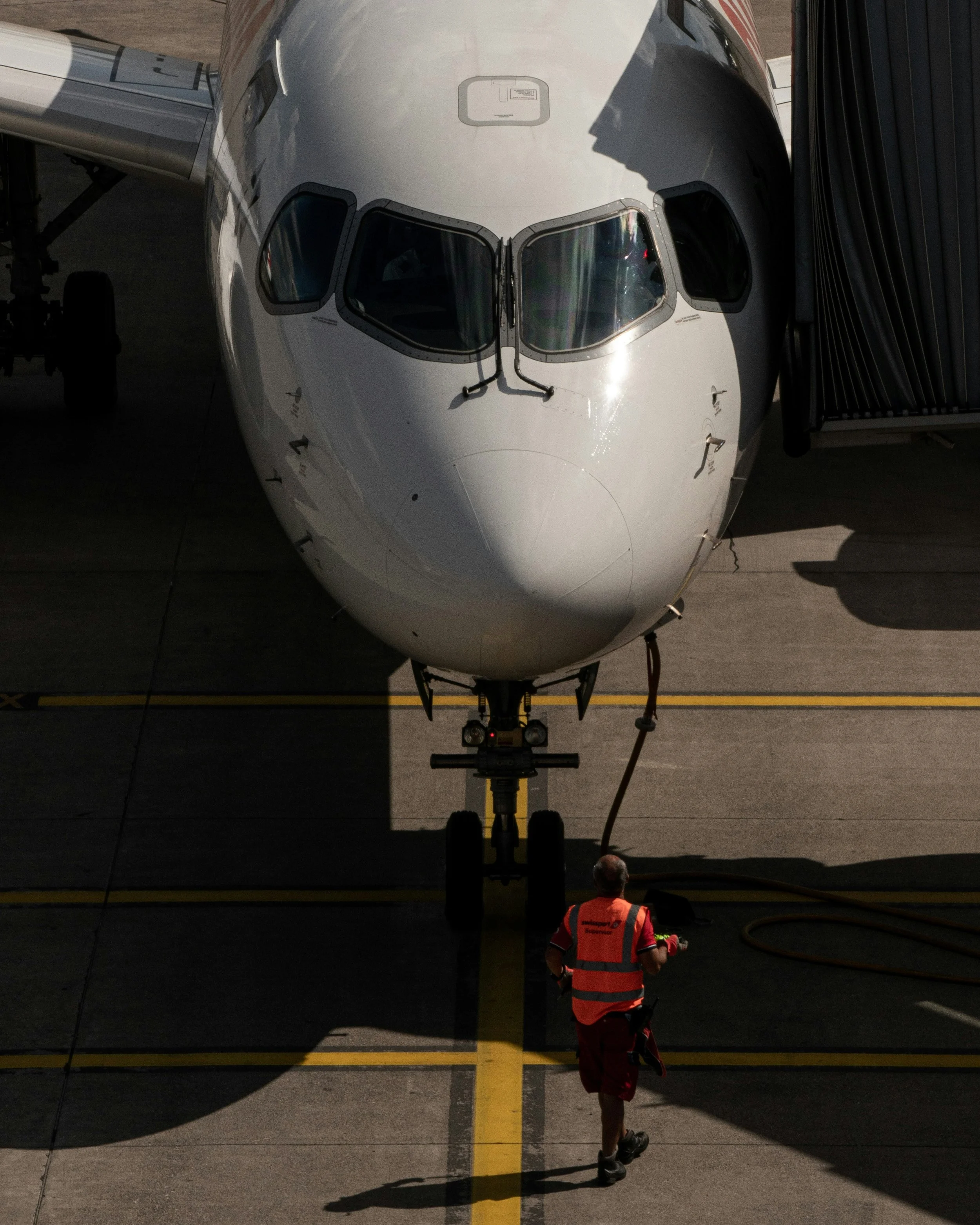 Learners engaging with a real aviation working environment.