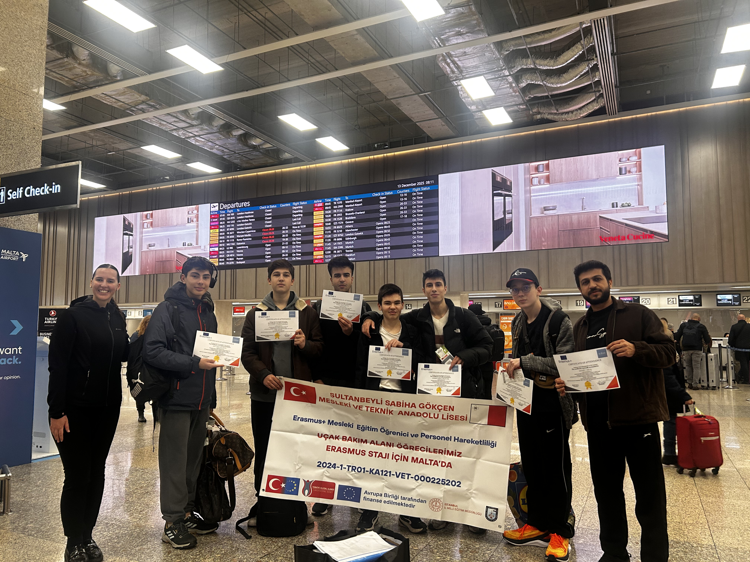 Completed Erasmus+ aviation mobility project documentation.