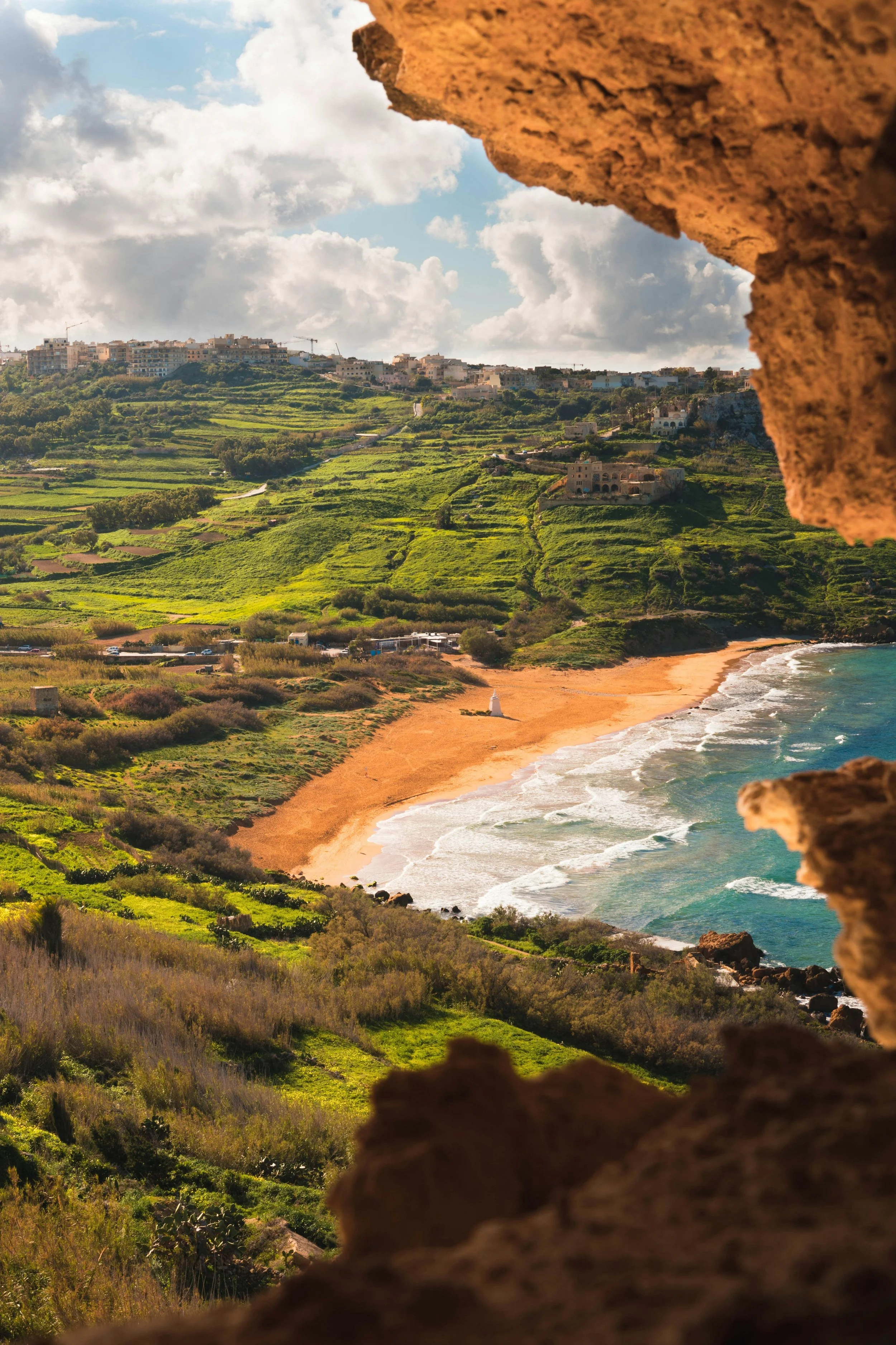 Aerial view of Malta, home to Malta International Airport.