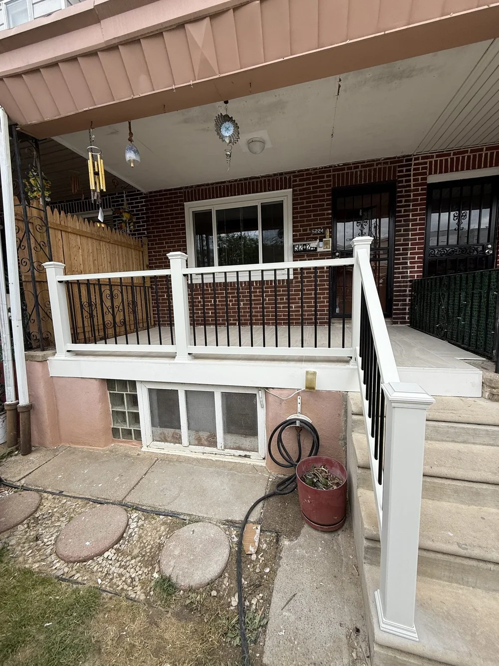 Rebuilt front porch