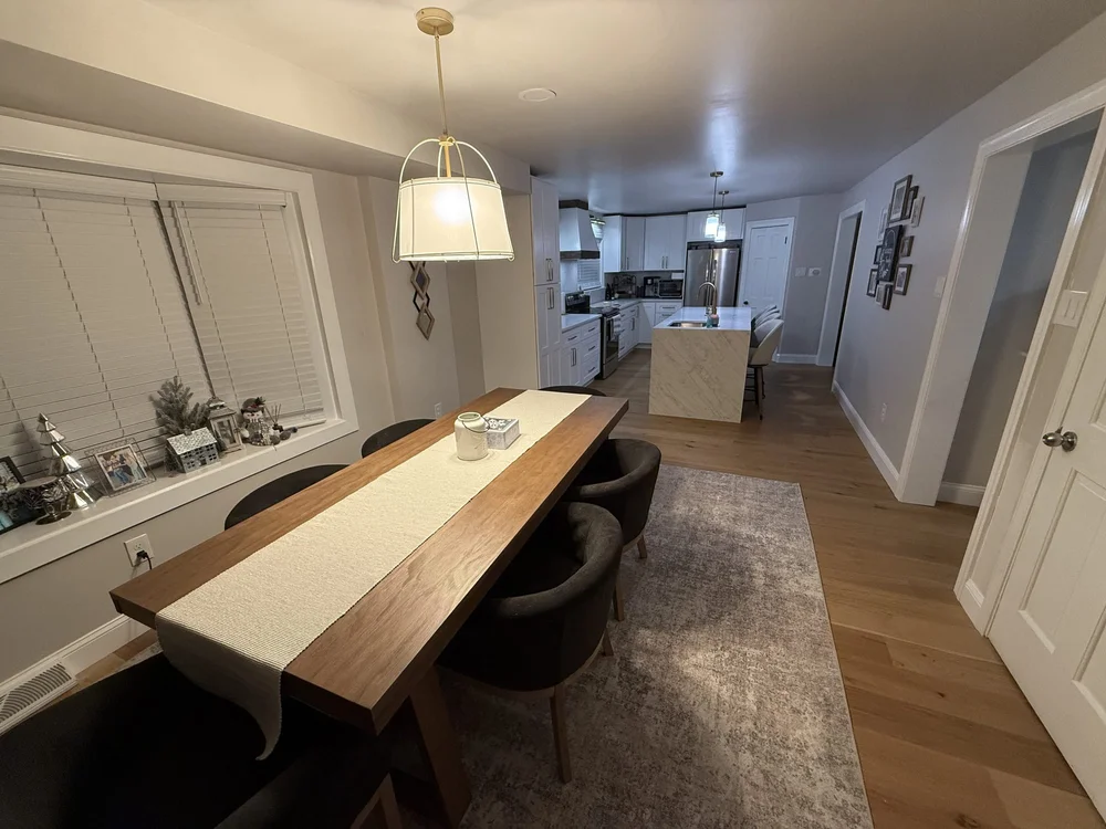 Langhorne kitchen opened to the family room