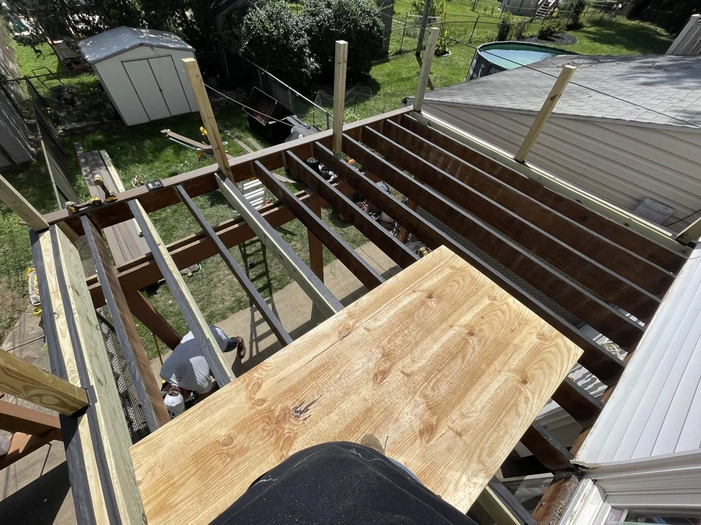 Black Trex deck build in progress
