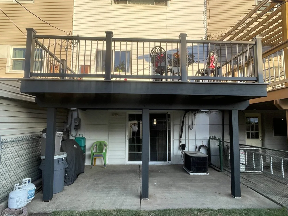 Black Trex composite deck