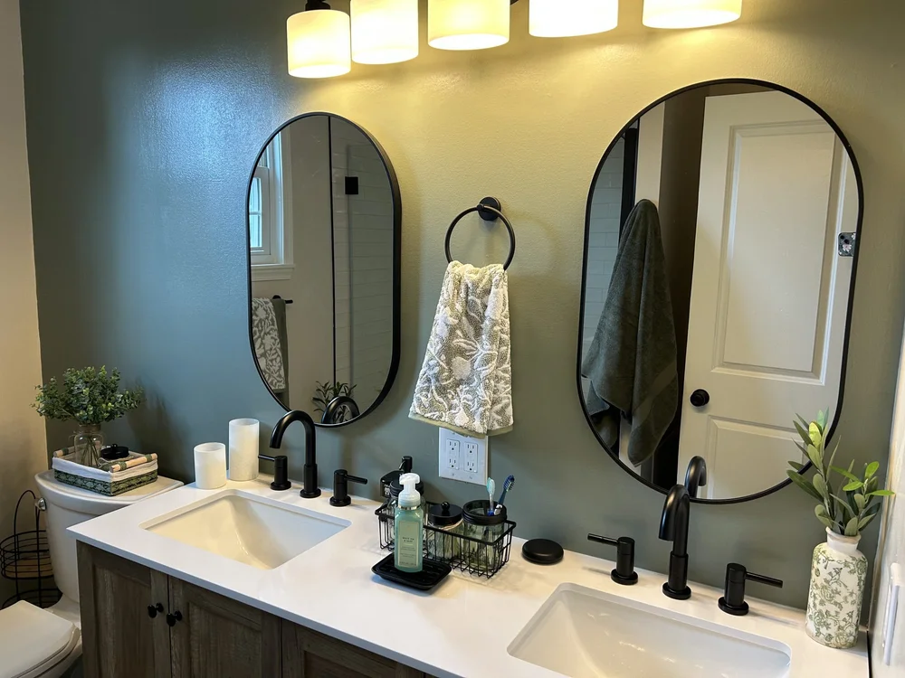 Double vanity in a Langhorne bathroom remodel