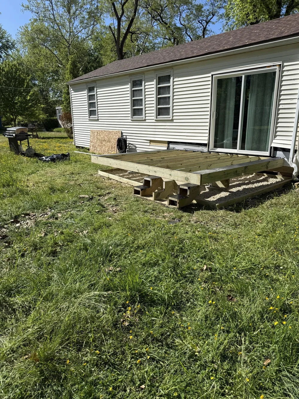 Composite deck build in progress