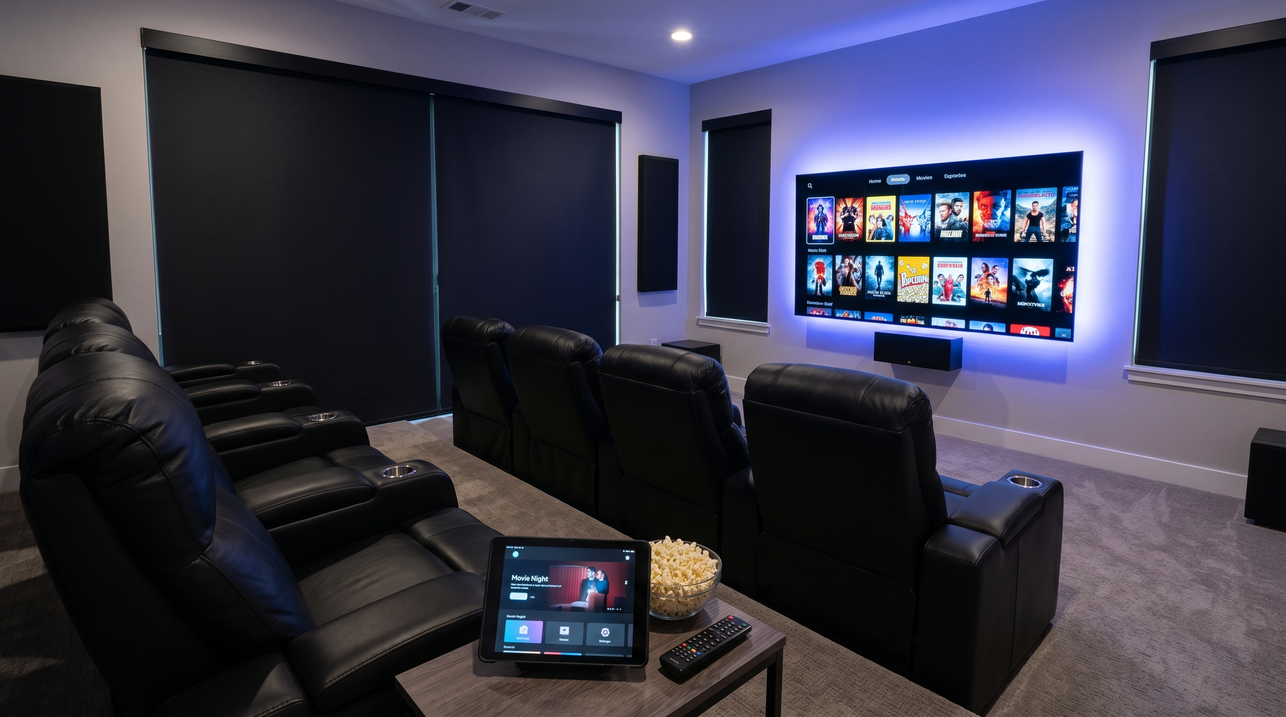 Installed TV and entertainment system