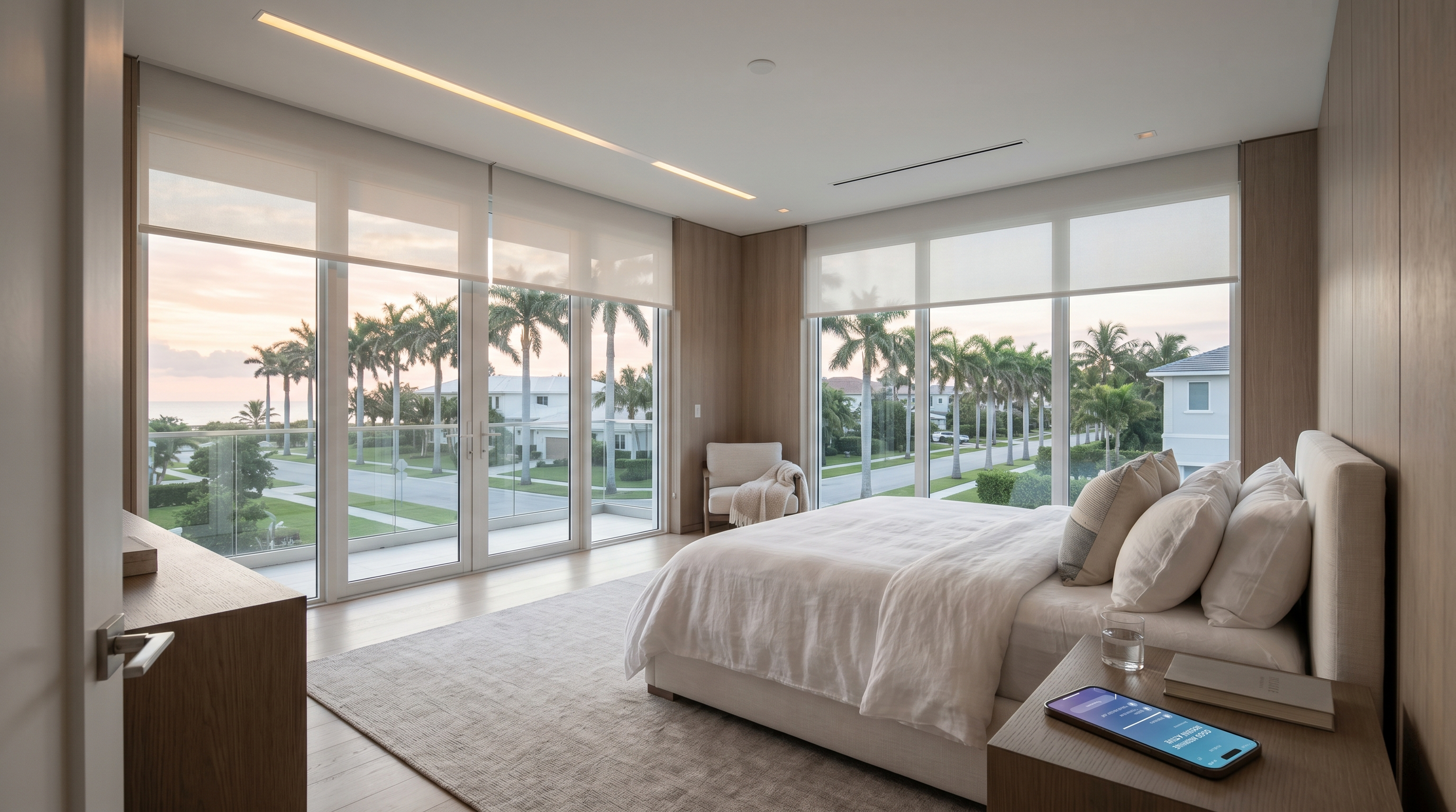 Smart lighting and device control installation