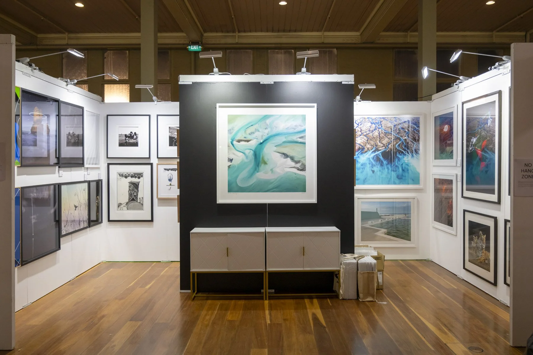 The finished IRID Gallery stand at the Affordable Art Fair Melbourne