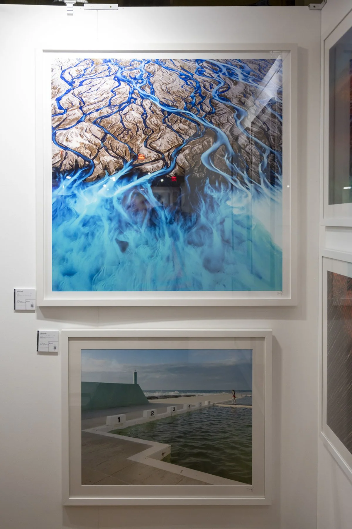 Simon Ray's Flow hung above his Newcastle Ocean Baths on the IRID stand