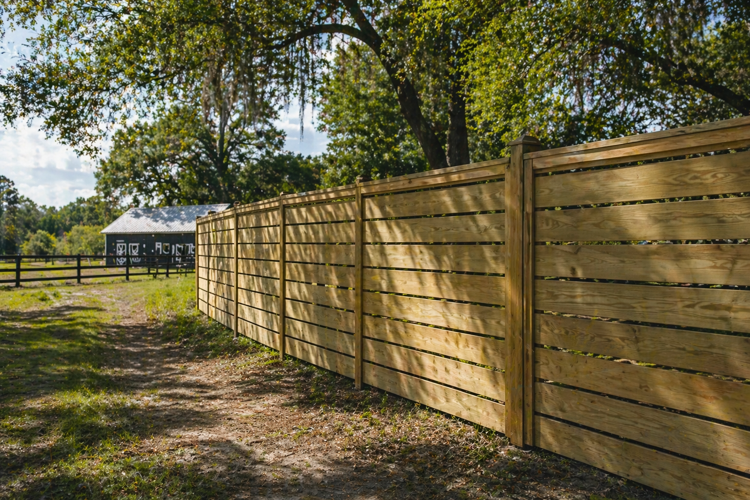 Wood fence installation on Johns Island, SC — Budget Fencing & Construction
