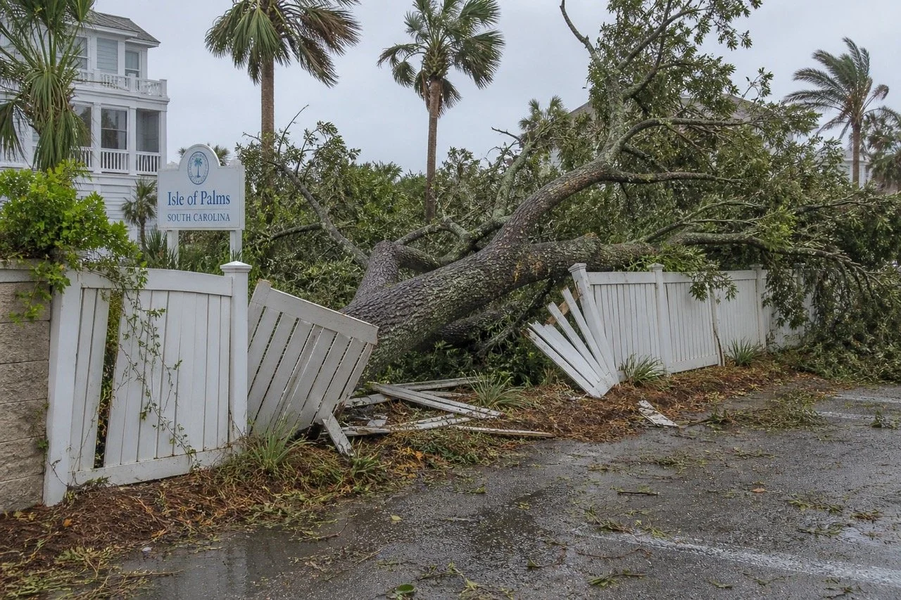 Hurricane fence damage repair on Isle of Palms, SC — Budget Fencing & Construction