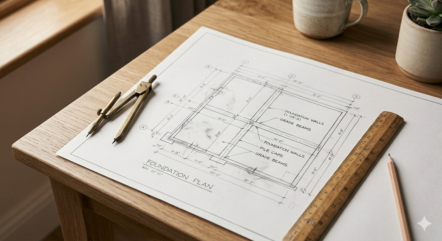 Blueprints representing the thoughtful planning and infrastructure behind strong businesses