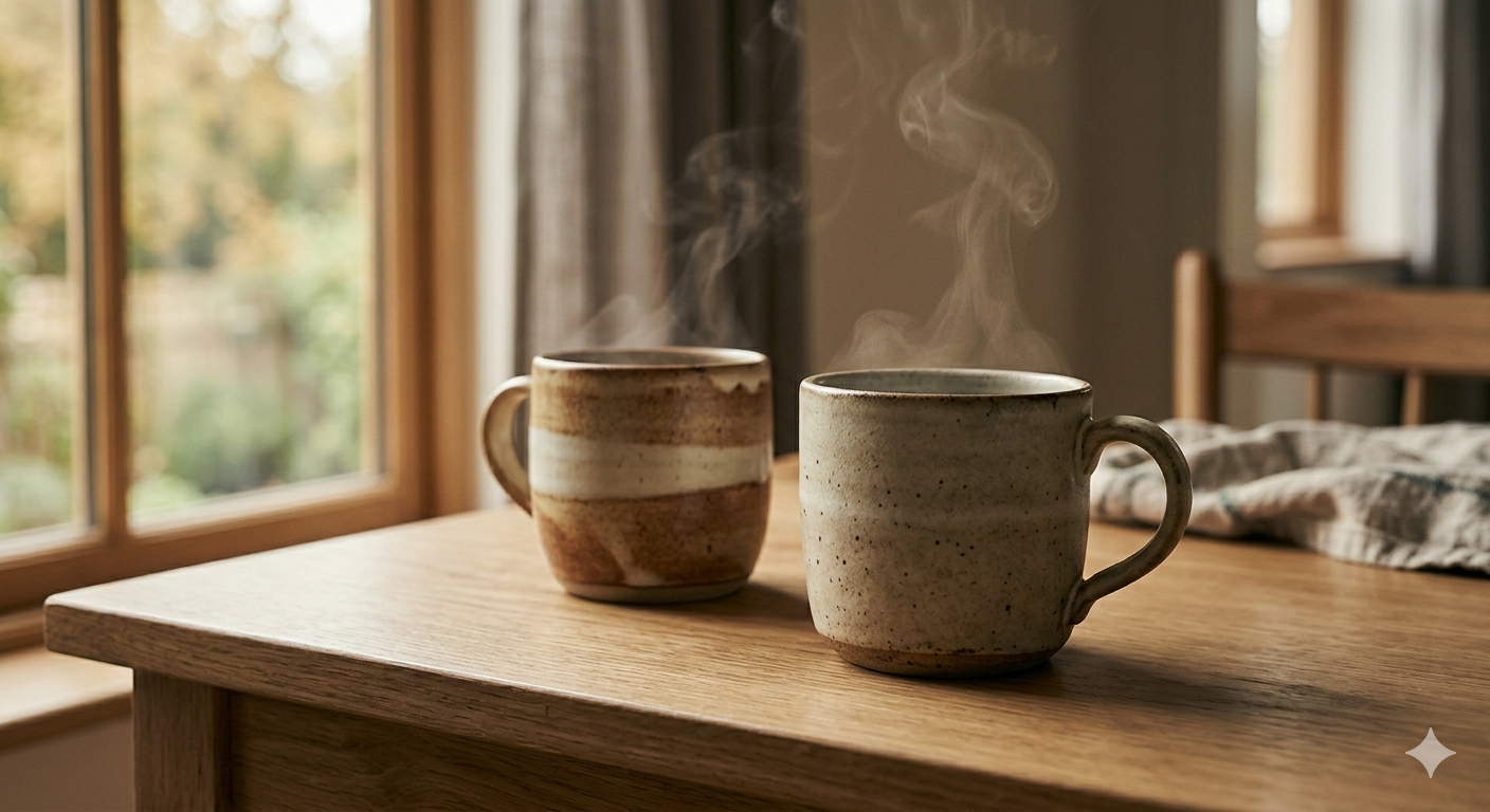 A thoughtful workspace representing conversation, clarity, and strong business foundations