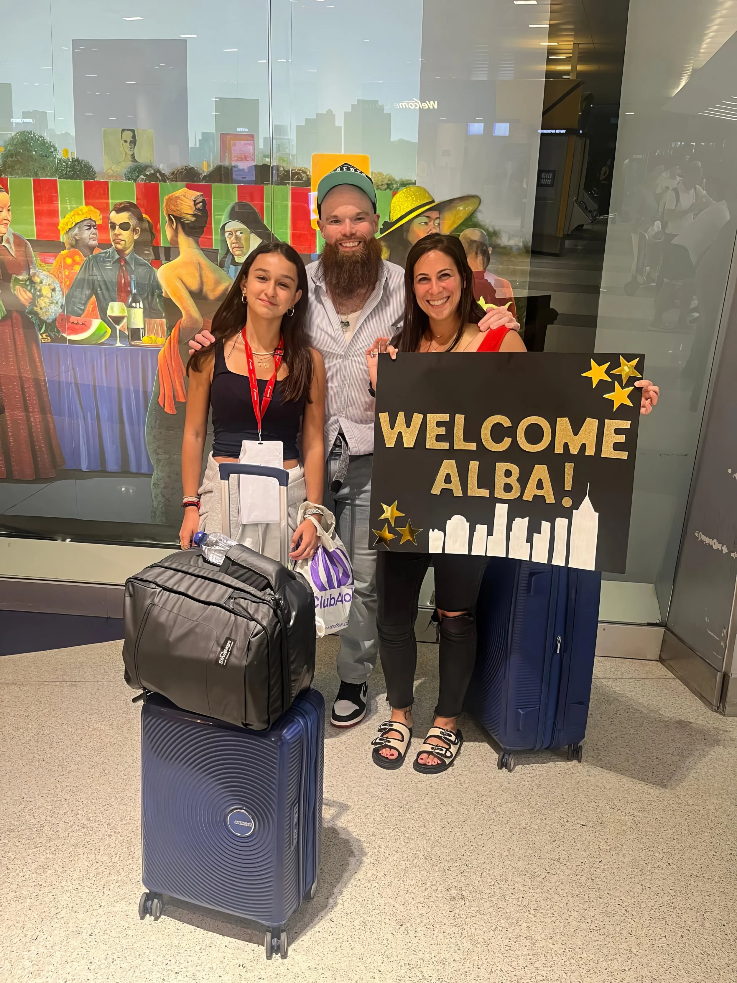 Alba with Tracy and Pat