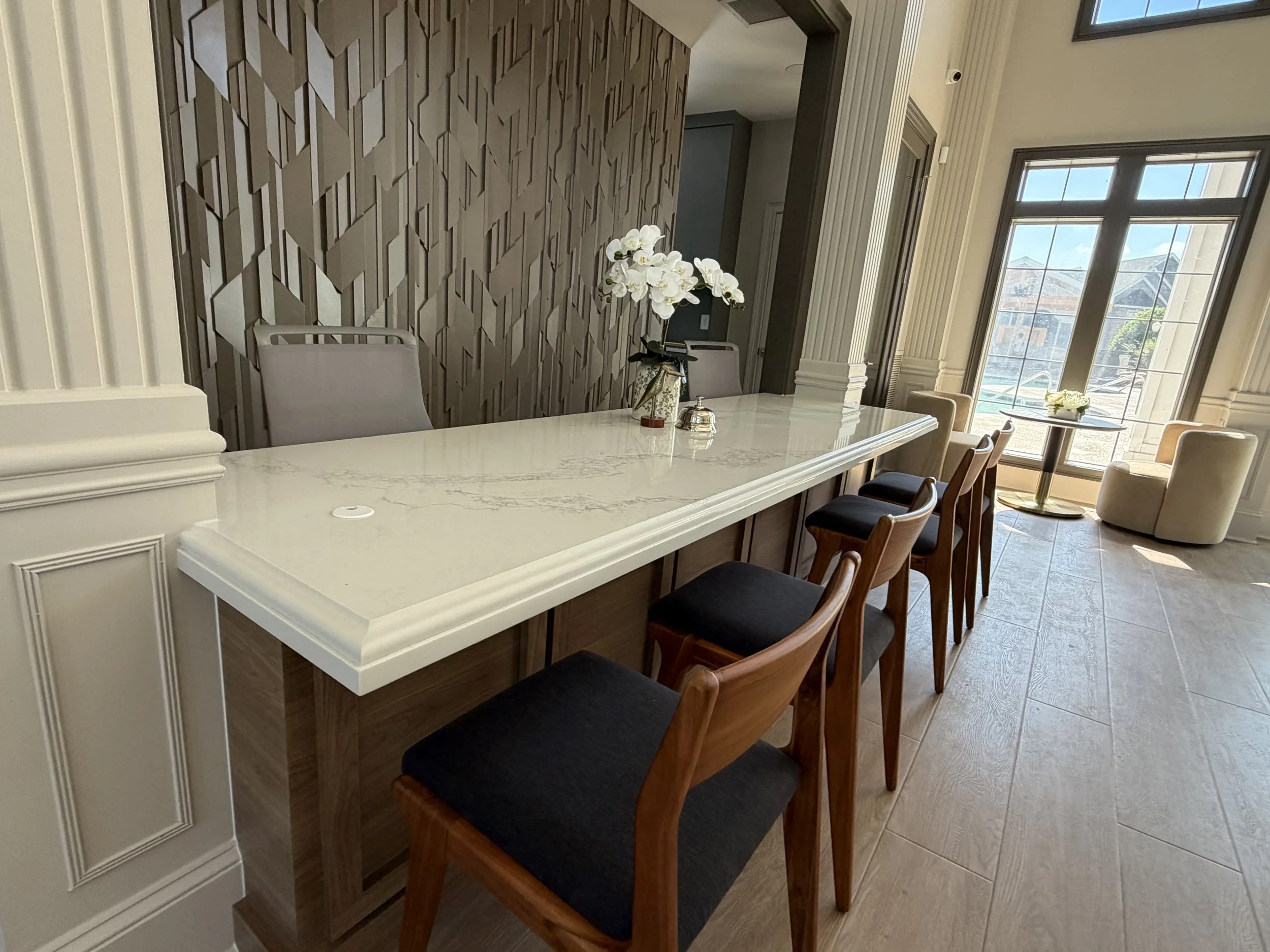Bar Top Quartz Double Laminated