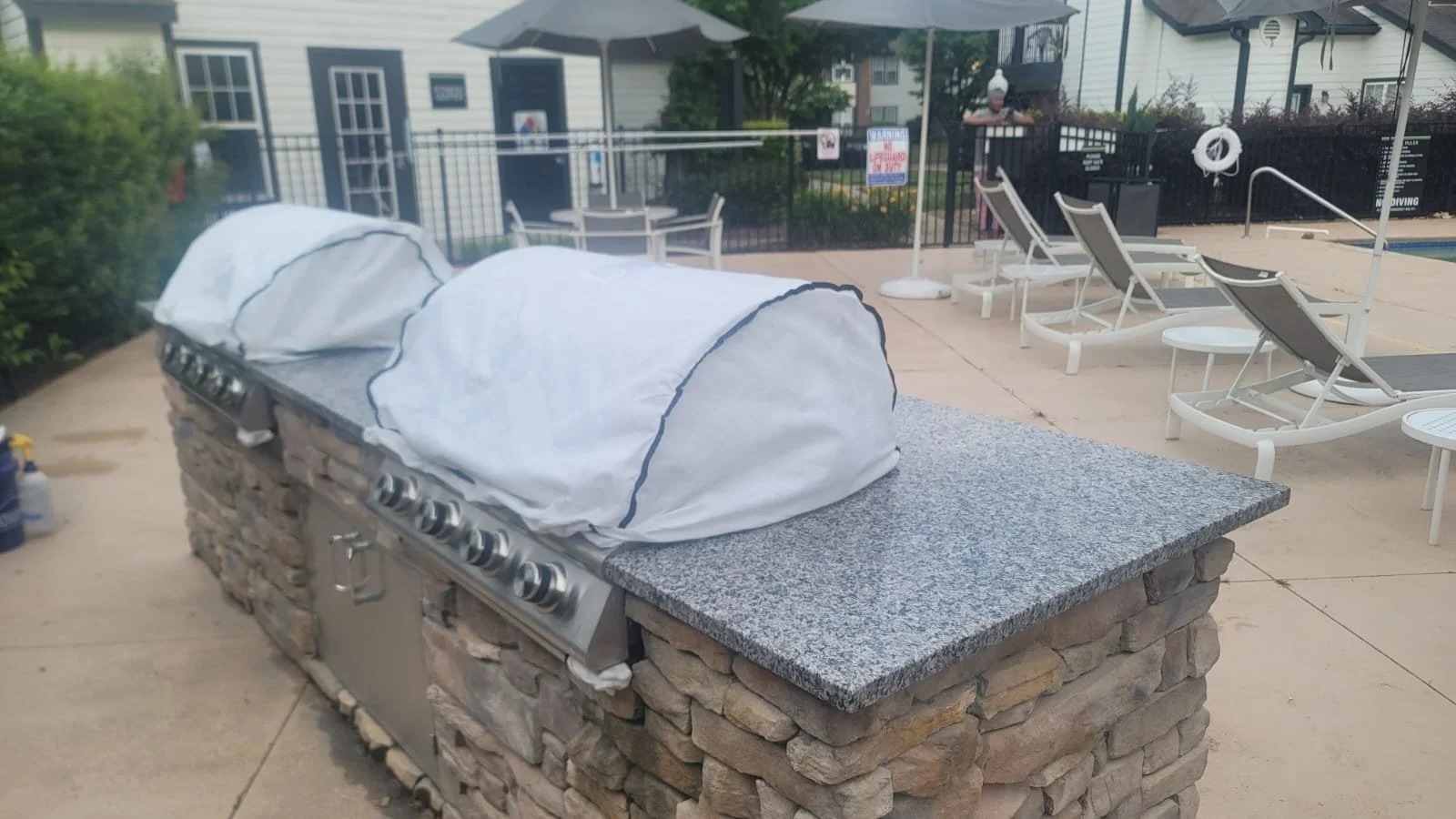 Outdoor Granite Grill Area