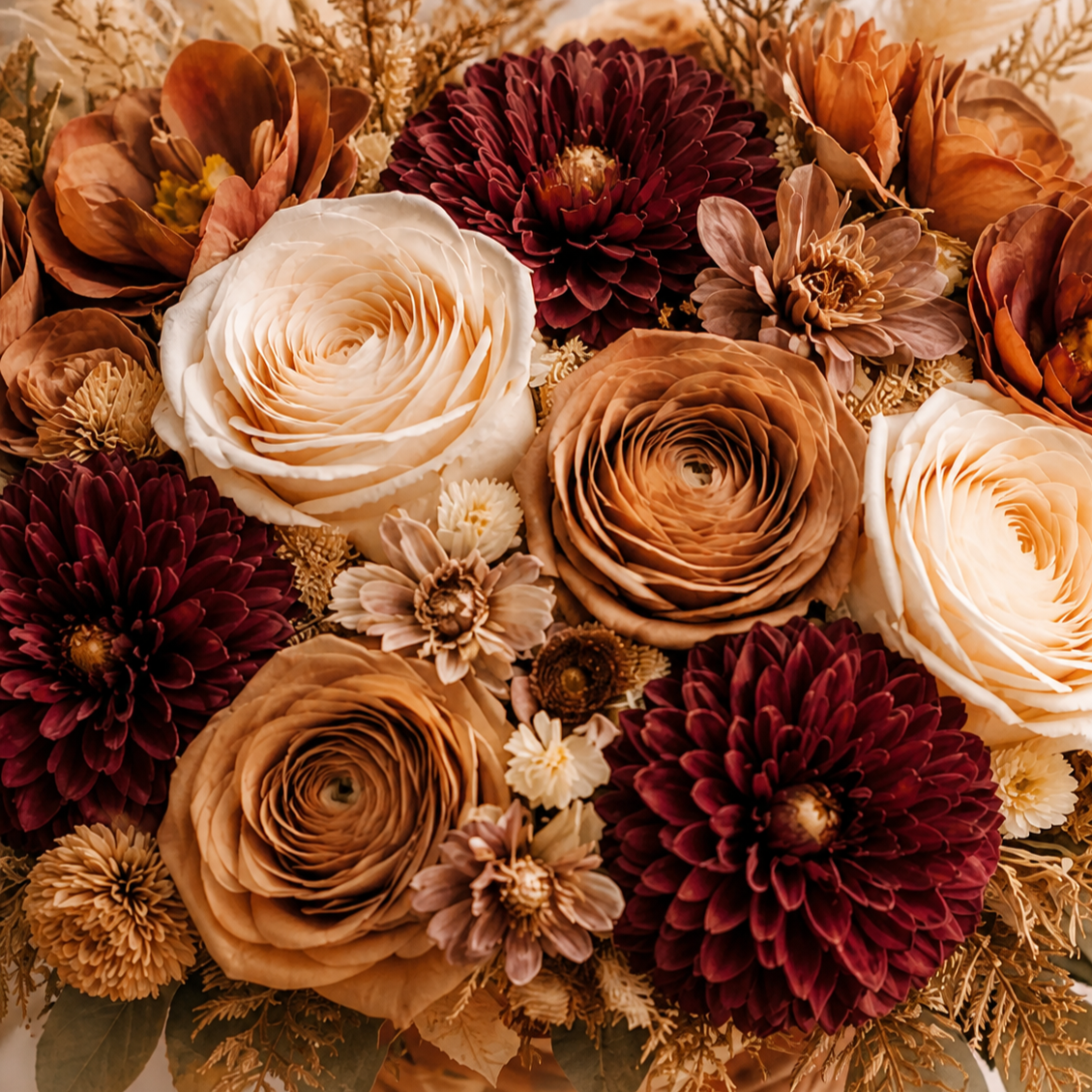 Wine Browns wedding palette