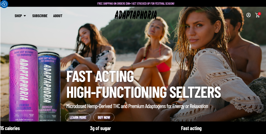 Adaptaphoria homepage after rebuild