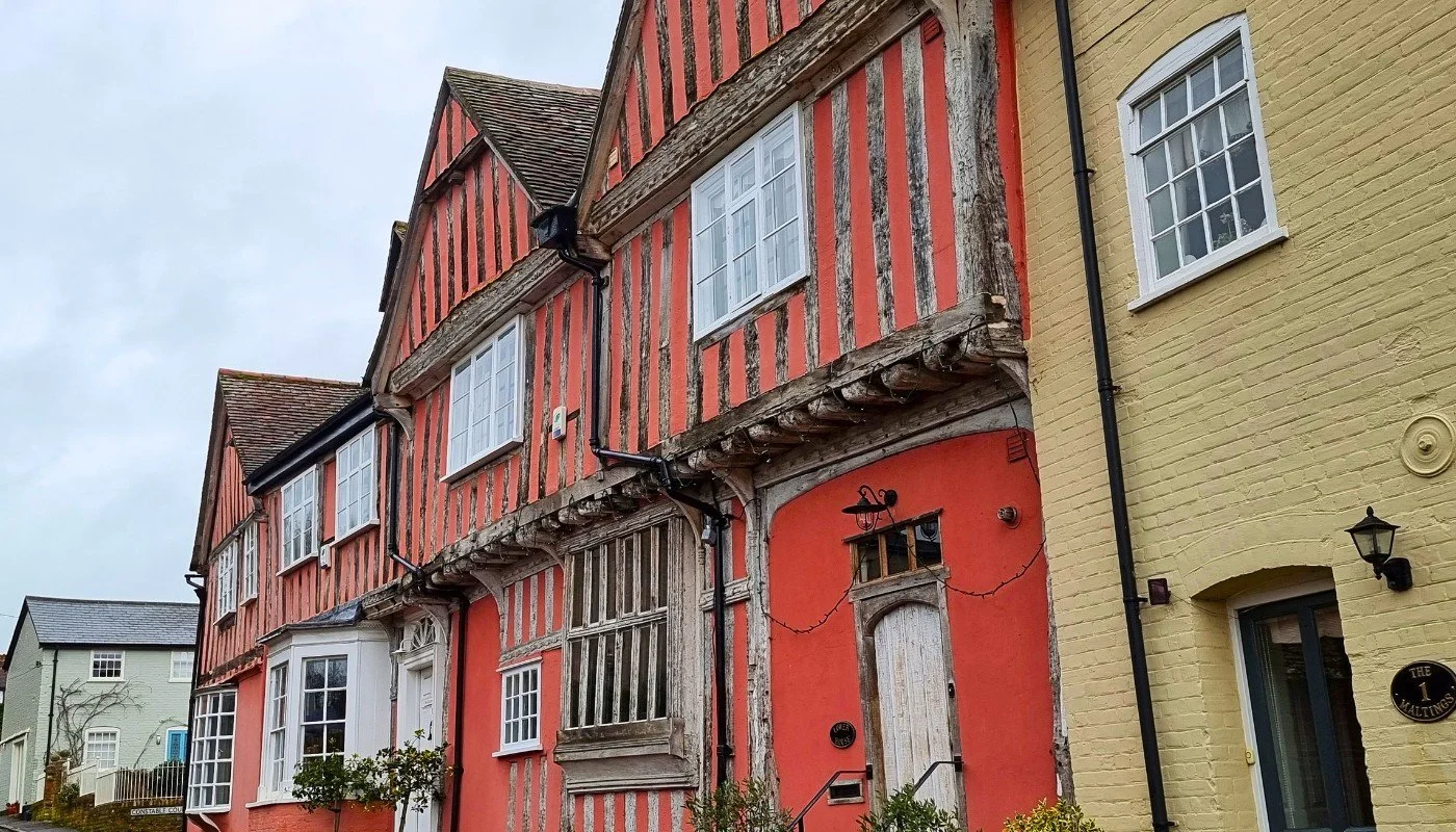 Historic street and buildings in Lavenham