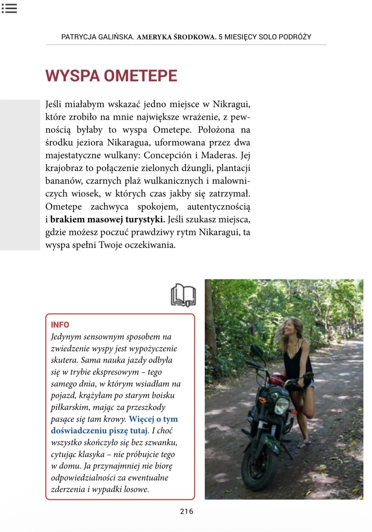 Nikaragua – wyspa Ometepe, wynajem skutera w Ameryce Środkowej