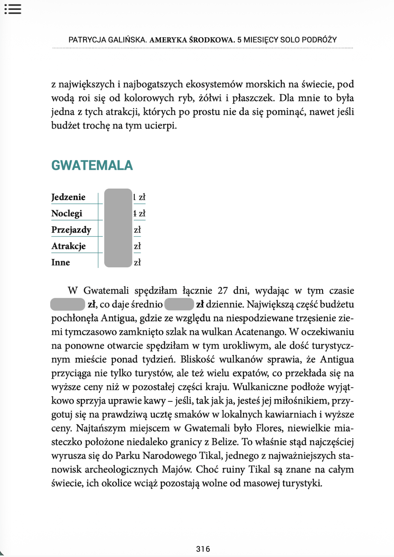 Budżet podróży po Ameryce Środkowej – poradnik ebook