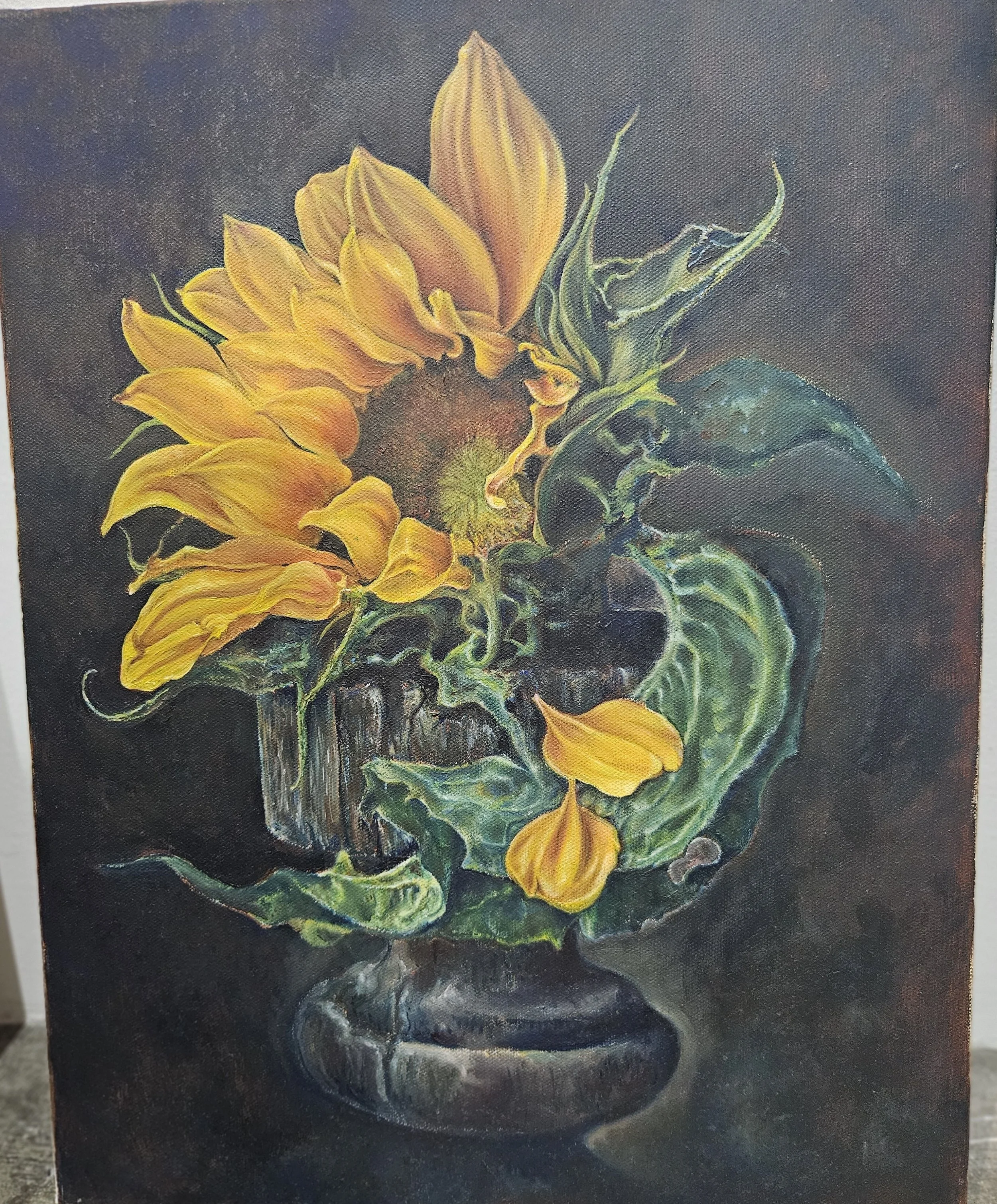 Sunflower Painting Artwork Detail
