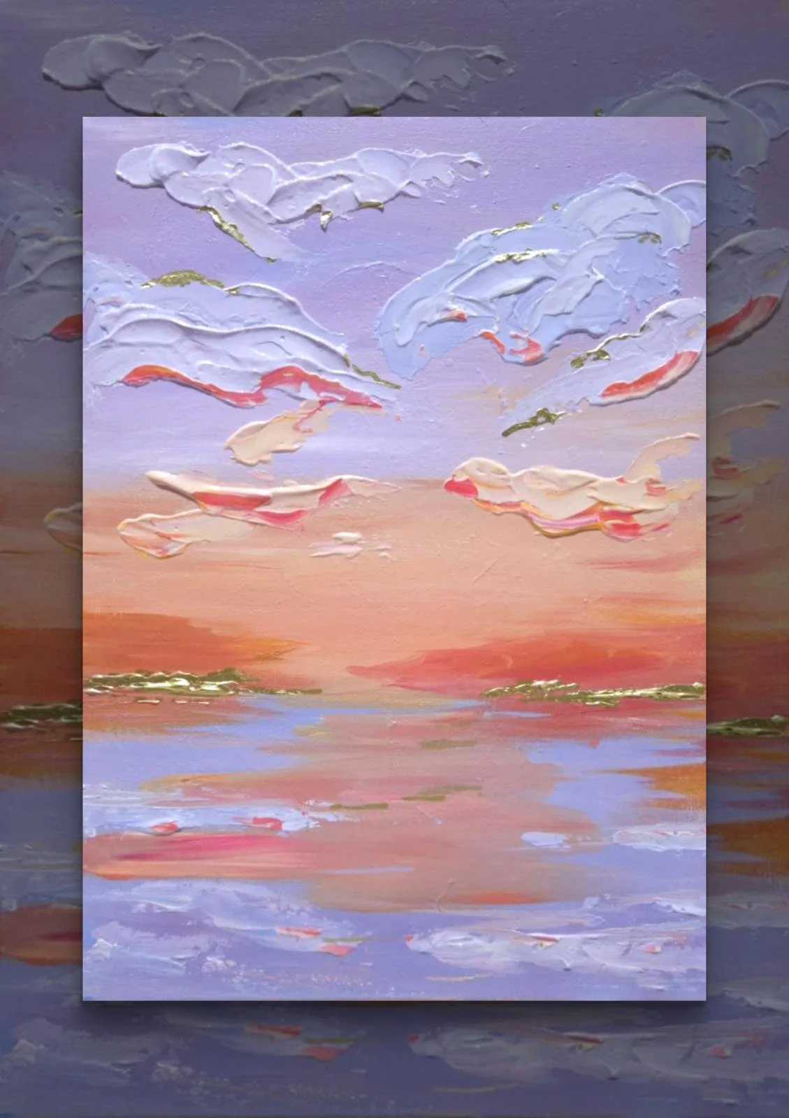 Lavender Sunset in Palette Knife