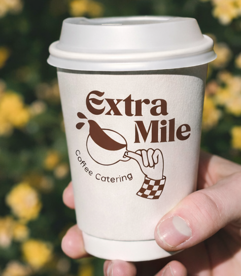 Custom branded coffee cups for Indianapolis events