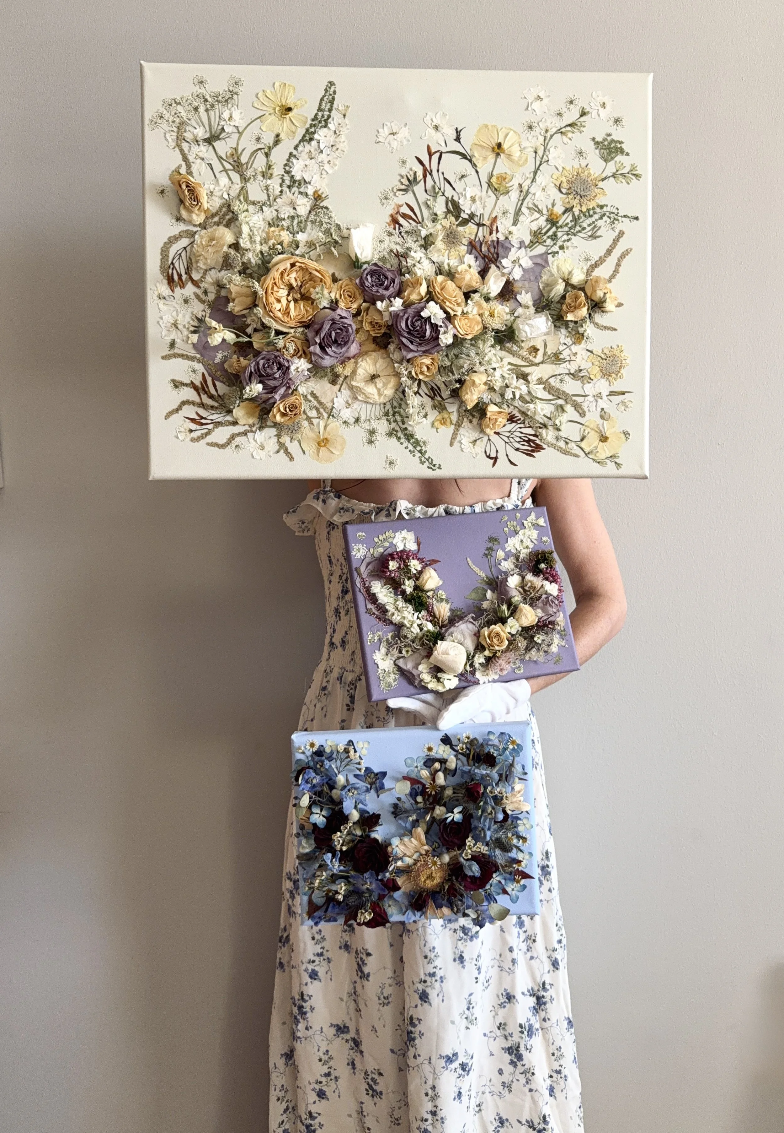 Couture botanical art collection - pressed flower preservation St. Louis wedding keepsake