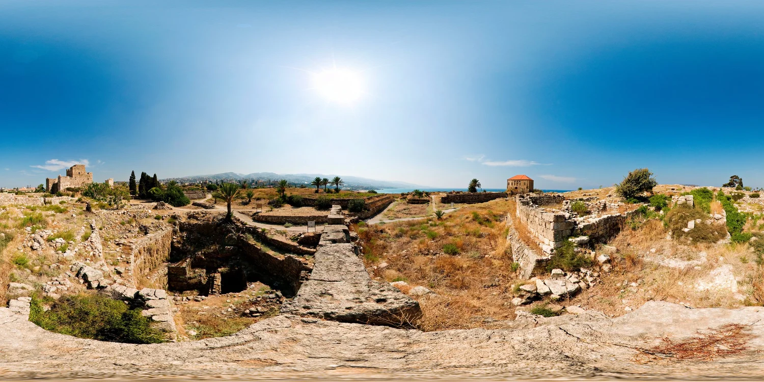 visite virtuelle depuis la source antique du site archéologique de byblos