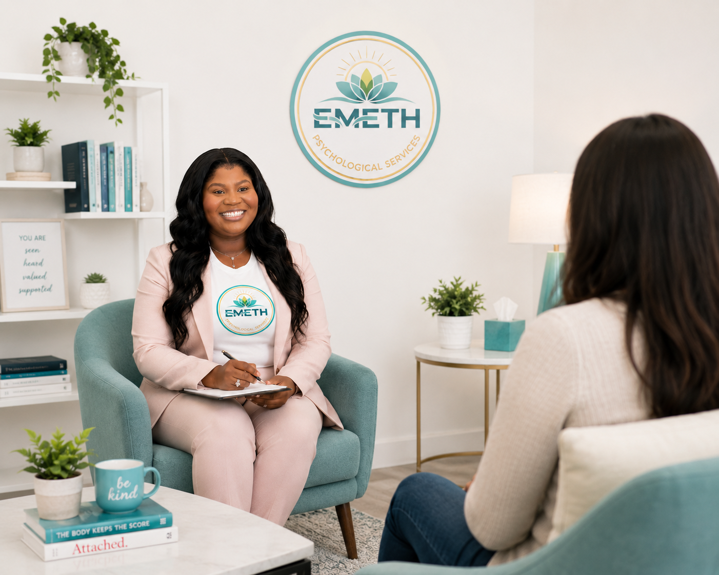 Heartwill Elewosi, Registered Provisional Psychologist at Emeth Psychological Services Calgary therapy for caregiver burnout trauma and BIPOC adults