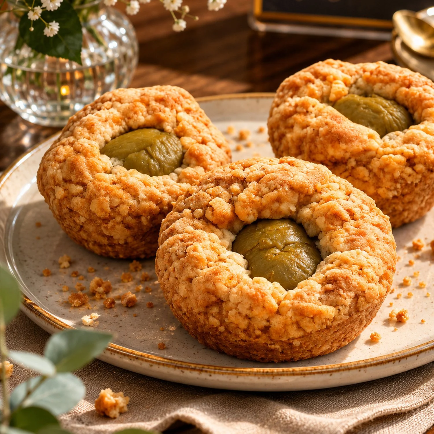 Olive im Käseteig