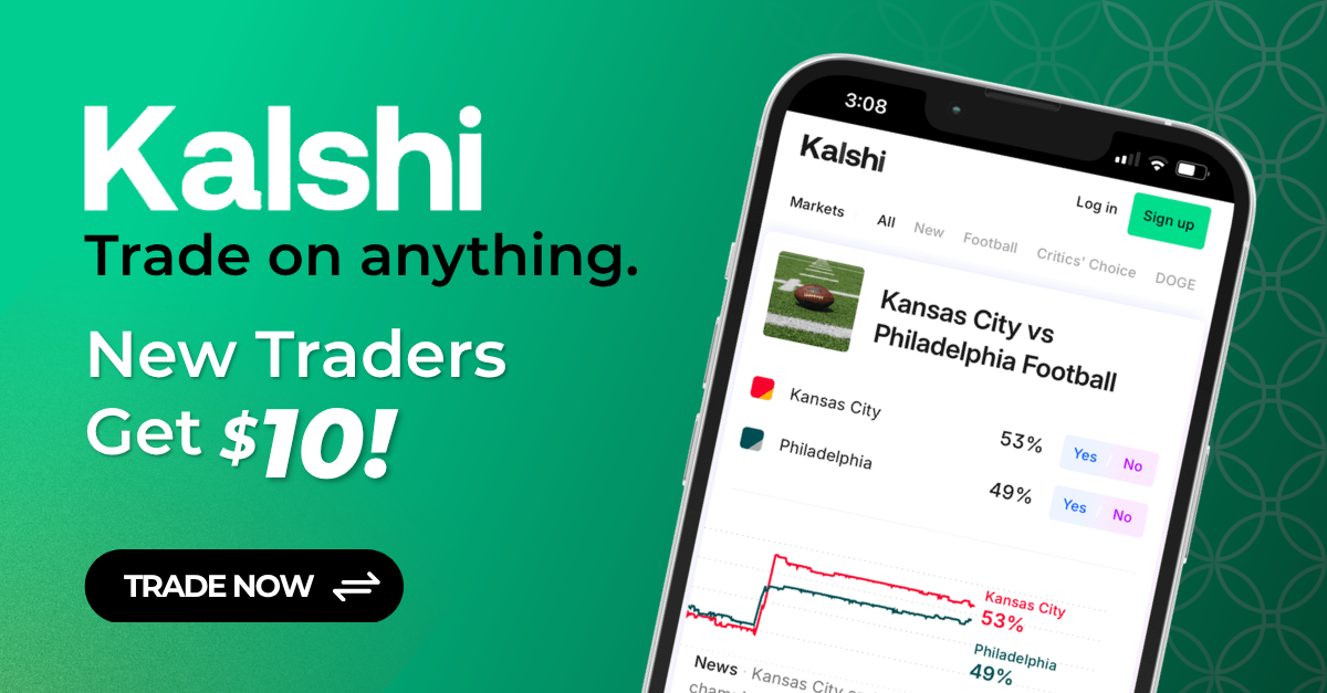 Kalshi prediction markets - new traders get $10 free with code SKILL