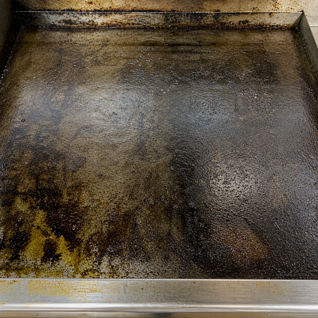 Before grease and oil removal