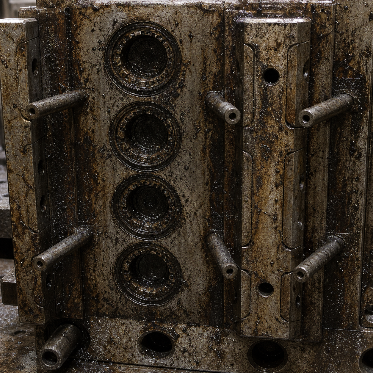 Before injection mold cleaning