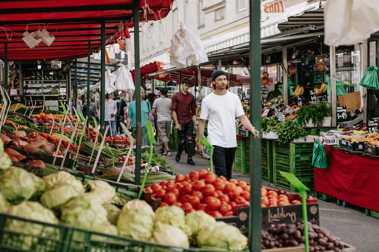 Brunnenmarkt and Yppenplatz in Vienna
