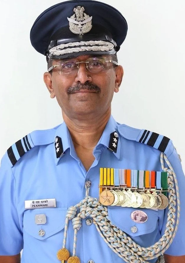 Portrait of Prashant Sudheer Karkare in Indian Air Force uniform